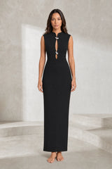 Robe longue moulante ajourée