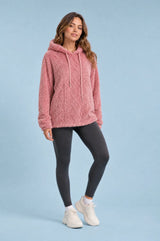 Lös fluffig hoodie