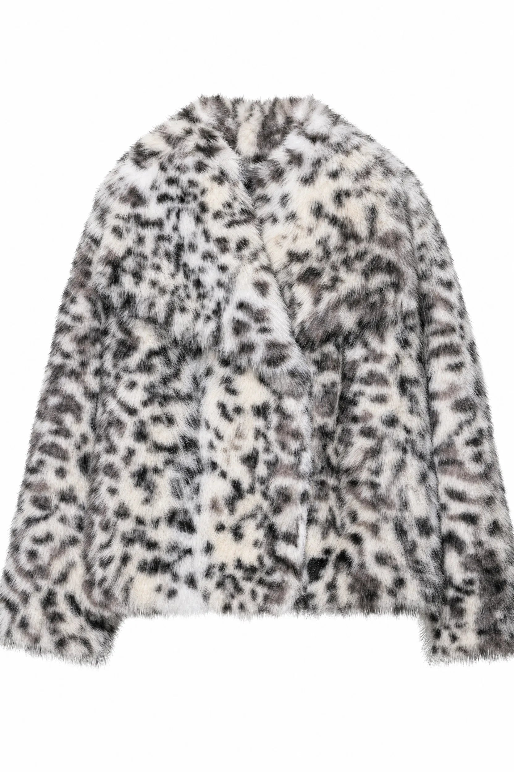 Veste ample fausse fourrure imprimé animalier | Lounelle Paris